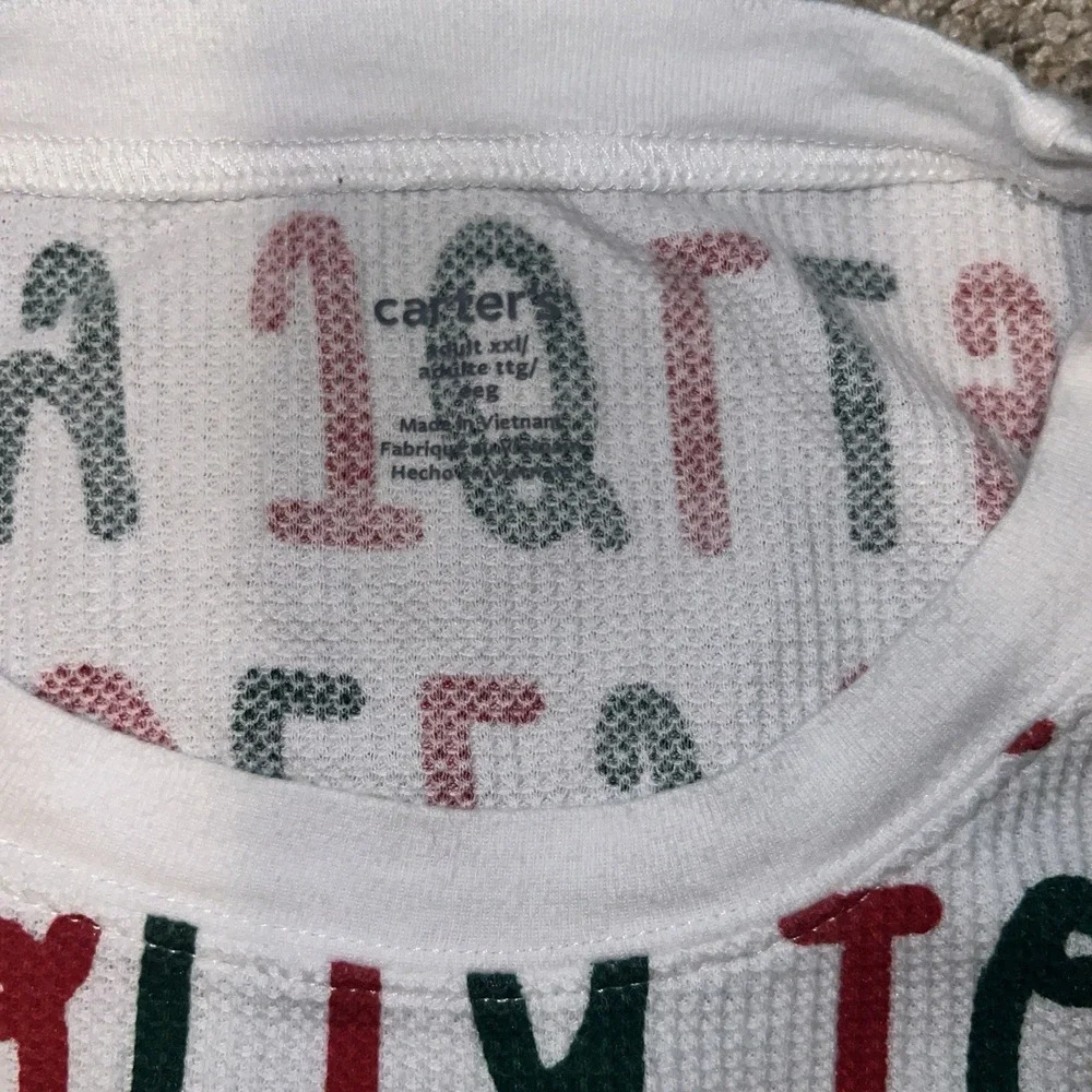 Carter's Thermal Jolly Pajamas Set Adult Unisex Cotton Christmas XXL‎